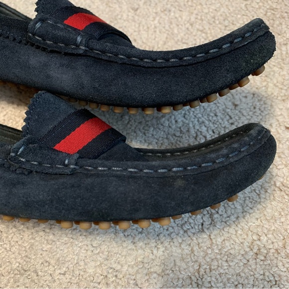 Gucci moccasins drivers loafers blue/red women’s size 38 1/2 - Picture 4 of 16